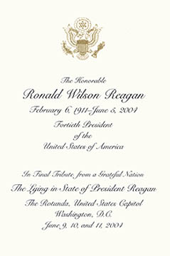 President Reagan Memorial Service in the US Capitol Rotunda, June 10, 2004.